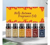 Autumn Harvest Essential Oils Set, Premium Fragrance Oils, DIY Candle Making Scents for Diffuser, Dryer Ball, Pumpkin Pie, Autumn Wildness Making Scents Diffuser Oil (6, Pc)