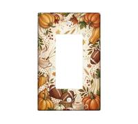 Autumn Harvest Football Theme Pumpkins Fall Single Rocker Light Switch Cover