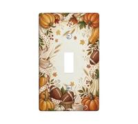 Autumn Harvest Football Theme Pumpkins Fall Toggle Switch Plate