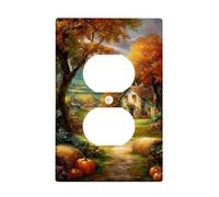 Autumn Harvest Light Switch Cover Plate, Rustic Home Decor for Fall Season, Thermoplastic Wall Plates, Standard Size Single Duplex Outlet