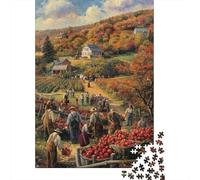 Autumn Harvest Scene Jigsaw Puzzles for Adults Interesting Puzzle Game 1000 Jigsaws Impossible Puzzle Home Decoration Gifts 52x38cm/1000pcs