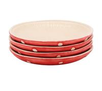 Autumn Harvest Set of 4 Toadstool Top Dinner Plate Country Living Multi One Size