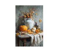 Autumn Harvest Still Life Canvas Poster Wall Art Decor Print Picture Paintings for Living Room Bedroom Decoration 24x36inch(60x90cm)