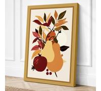 Autumn Harvest Still Life Canvas Wall Art Print 18x12 Inch (46 x 30 cm)