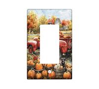 Autumn Harvest Truck Switch Cover Plates, Country Style for Home Decor, Thermoplastic Wall Plate, Standard Size Single Rocker