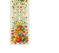 Autumn Harvest Vegetable Garden Bells Peppers Table Runner 13x90 Inch