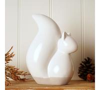 Autumn Harvest White Ceramic Squirrel - 23cm Country Living White One Size