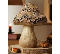 Autumn Harvest Wood Effect Mushroom - 20cms Country Living Light Brown One Size