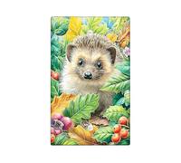 Autumn Hedgehog Light Switch Cover Plates/Outlet Covers, Cozy Fall Wildlife for Home Decor, Thermoplastic Wall Plates, Standard Size Blank Cover Plate