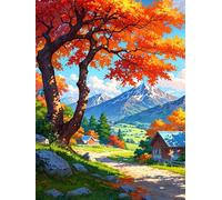 Autumn Hills Tree Jigsaw Puzzles for Adults 30 Piece, jigsaw puzzle 30 Pieces for adults Challenging Game, Family puzzles Game Home Decoration Gifts