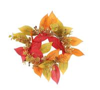 Autumn Holder Wreaths Maple Leafs Garlands Small Flower Rings Decorative Thanksgiving Decorations For Dining Room Fall Rings
