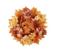 Autumn Holder Wreaths Maple Leafs Garlands Small Flower Rings Decorative Thanksgiving Decorations For Dining Room Fall Rings