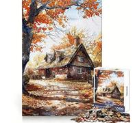 Autumn Homestead 1000 Piece Jigsaw Puzzle for Teenagers Thought Training Pleasant Downtime Uniform Cut Warm Xmas Gift (38x52cm)
