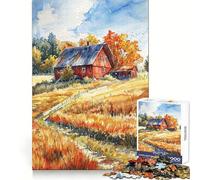 Autumn Homestead Charm Adult Jigsaw Puzzles1000 Pieces Brain Memory Slow Leisure Tight Lock Thoughtful Xmas (38x52cm)