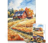 Autumn Homestead Charm Jigsaw Puzzle for Adults 1000 Pieces Focus Training Mindful Escape Tight Join Meaningful Gift (50x75cm)