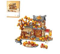 Autumn House Mini Building Blocks Set, 962PCS Fall Harvest Theme Micro Architectural Model Toys, Food Tree Countryside Construction Building Bricks Kit, Ideas Gifts for Kids Adults