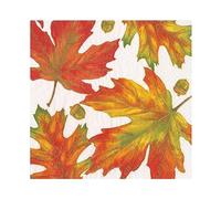 Autumn Hues White Luncheon Napkins - 20 Per Package