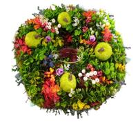 Autumn Hydrangea Pumpkins Wreaths for Front Door 45 x 45 cm Artificial Autumn Door Wreath Handmade from Hydrangeas Eucalyptus Leaves for Thanksgiving Harvest Wall Window Party Wedding