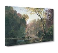 Autumn In North America By Frederic Edwin Church Canvas Print | Gallery Wrapped 30mm Frame Wall Art | 24x16 inches | Ready to Hang | Classic Landscape Picture | Living Room Bedroom Lounge Office