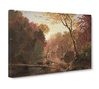 Autumn In North America By Frederic Edwin Church Canvas Print | Gallery Wrapped 30mm Frame Wall Art | 30x20 inches | Ready to Hang | Classic Landscape Picture | Living Room Bedroom Lounge Office