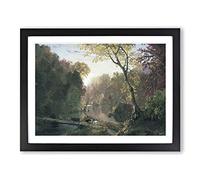 Autumn In North America By Frederic Edwin Church Classic Painting Framed Print | A4 Black Framed Wall Art | Ready to Hang | Classic Religious Picture | Living Room Bedroom Lounge Office