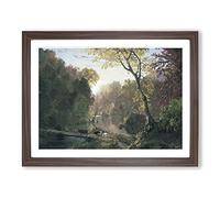 Autumn In North America By Frederic Edwin Church Classic Painting Framed Print | A4 Walnut Framed Wall Art | Ready to Hang | Classic Religious Picture | Living Room Bedroom Lounge Office