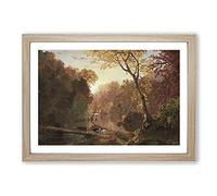 Autumn in North America by Frederic Edwin Church Framed Print | A2 Oak Framed Wall Art | Ready to Hang | Modern Religious Picture | Living Room Bedroom Lounge Office
