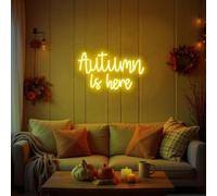 Autumn is Here Neon Sign, Fall LED Wall Light, Thanksgiving Party Sign, Halloween Decoration