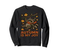 Autumn Is My Joy Cute Raccoon Design Sweatshirt