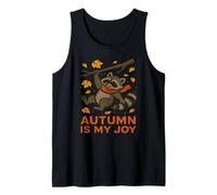 Autumn is My Joy Cute Raccoon Design Tank Top