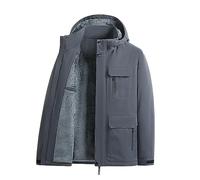 Autumn Jacket Men's Waterproof - Men's Hoodie with Hood Plain Functional Jacket Outdoor Jacket Waterproof Leisure Jacket Rain Jacket Fashionable Men's Jacket Sports Jacket Plush Lined Wind Jacket