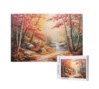 Autumn Jigsaw Puzzles for Adults 120 Piece, Landscape Puzzles for Adults Wooden, Funny/Difficult/Impossible/Challenging Decompression Games, As a Birthday for Women and Men ML-90