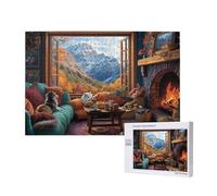 Autumn Jigsaw Puzzles for Adults 1500, Landscape Puzzles for Adults Wooden, Funny/Difficult/Impossible/Challenging Decompression Games, As a Birthday for Women and Men M-280