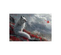 Autumn Jigsaw Puzzles for Adults 1500, Wooden 1500 Piece Jigsaw Puzzles for Adults Fox, Educational Puzzle Games for The Whole Family Together, Puzzle for Wall Art Home Decor 24x36 inch LZPT-02485