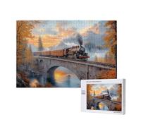 Autumn Jigsaw Puzzles for Adults 3000, Train Puzzles for Adults Wooden, Funny/Difficult/Impossible/Challenging Decompression Games, As a Birthday and Holiday Decor Gift for Women and Men M-730