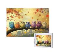 Autumn Jigsaw Puzzles for Adults 500 Piece, Owl Puzzles for Adults Wooden, Funny/Difficult/Impossible/Challenging Decompression Games, As a Birthday for Women and Men ML-208