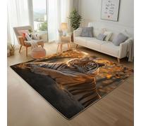 Autumn Jungle Animal Tiger Hallway Runner Non Slip Runner Rugs 120x170cm Washable Rug Yellow Jungle Landscape Rectangular Carpet Floor Mats and Rugs for Living Room Entryways Bedroom Kitchen