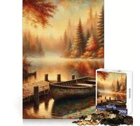 Autumn Lake Serenity 1000 Piece Jigsaw Puzzle Clear Thinking Tranquil Pastime Precise Edges Festive Surprise (38x52cm)