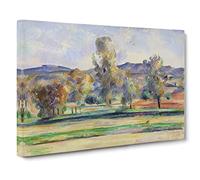 Autumn Landscape By Paul Cezanne Canvas Print | Gallery Wrapped 30mm Frame Wall Art | 30x20 inches | Ready to Hang | Impressionist Landscape Picture | Living Room Bedroom Lounge Office
