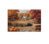 Autumn Landscape Scene,Adult Jigsaw Puzzle 1000 Pieces,Classic Jigsaw Puzzles for Teens Boys and Girls with Sturdy, Tight-Fitting Pieces,Letters on the back,38x52cm