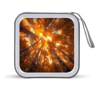 Autumn Landscape Tree Portable CD Case Holder 48 Capacity Travel DVD Storage Boxs Wallet Bag