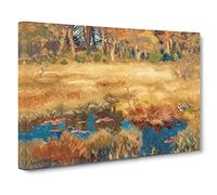 Autumn Landscape With Fox By Bruno Liljefors Canvas Print for Living Room Bedroom Home Office Décor, Wall Art Picture Ready to Hang, 30 x 20 Inch (76 x 50 cm)