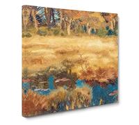 Autumn Landscape With Fox by Bruno Liljefors Canvas Print | Gallery Wrapped 30mm Frame Wall Art | 14x14 inches | Ready to Hang | Classic Animals Picture | Living Room Bedroom Lounge Office