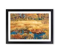 Autumn Landscape with Fox by Bruno Liljefors Framed Print | A2 Black Framed Wall Art | Ready to Hang | Modern Animal Picture | Living Room Bedroom Lounge Office