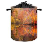 Autumn Laundry Hampers With Drawstring Lake District Trees Laundry Baskets For Bathroom Fall Portable Clothes Storage Organizer Basket Nature W 44 L 44 Cm