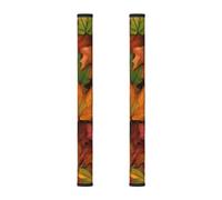 Autumn Leaf 2Pcs Refrigerator Door Handle Covers, Fall Ample Leaves Kitchen Appliance Handle Cover for Fridge Microwave Stove Oven Dishwasher Decor