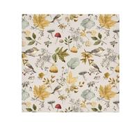 Autumn Leaf Bird Mushroom Cloth Napkins 20"X 20" Reusable Soft Napkin Dinner Cloth Napkin Home Decor Table Serviettes for Kitchen Wedding Daily Use