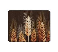 Autumn Leaf Dish Drying Mats For Kitchen Counter, Rustic Brown and Gold Absorbent Rubber Dish Drainer Rack Mat, Cozy PU Leather Drying Pad For Kitchen Counter Decor 18x24 Inch