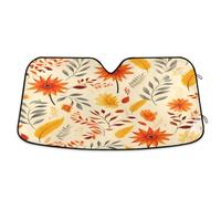 Autumn Leaf Flowers Car Windscreen Sun Shade Block UV Rays Windshield Sunshade, L