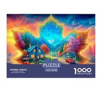 Autumn Leaf LandscapePremium 1000-Piece Jigsaw Puzzles for Adults Offering A Challenging Educational Games Experience - A Perfectly Suited Gift for Adults And Kids Age 12 Years And Up to Explore Toge